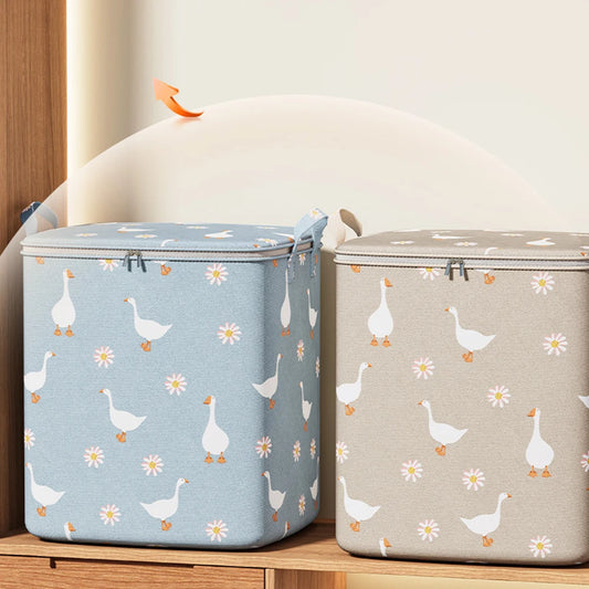 🧺 Foldable Waterproof Wardrobe Organizer – Large-Capacity Cotton Storage Bag