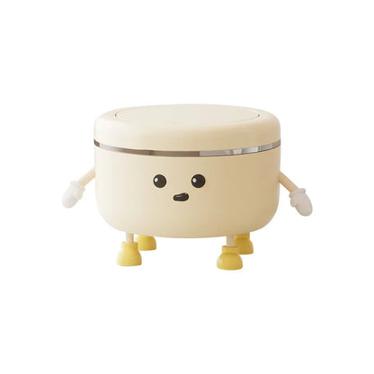 Mini Pop-Up Desktop Trash Can – Waterproof Cute Waste Bin for Bathroom & Office