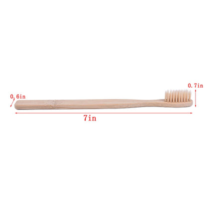 ✨Bamboo Charcoal Toothbrush – 10Pcs Eco-Friendly Wooden Set