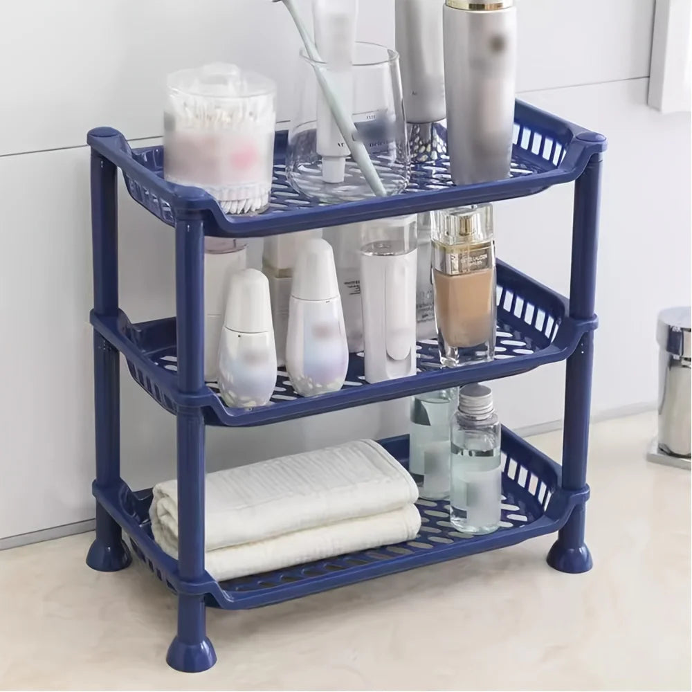 🧼 Plastic Bathroom Countertop Shelf – Multi-Layer Vanity Organizer 🧴