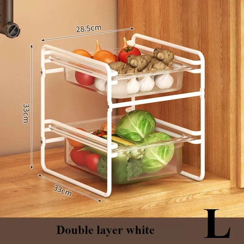 🍅 Kitchen Storage Rack – Multi-Tier Pull-Out Organizer for Veggies & More 🧅