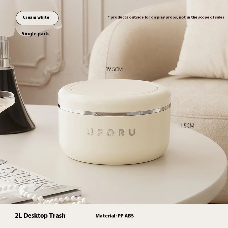 Mini Pop-Up Desktop Trash Can – Waterproof Cute Waste Bin for Bathroom & Office
