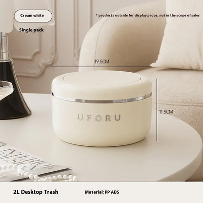Mini Pop-Up Desktop Trash Can – Waterproof Cute Waste Bin for Bathroom & Office