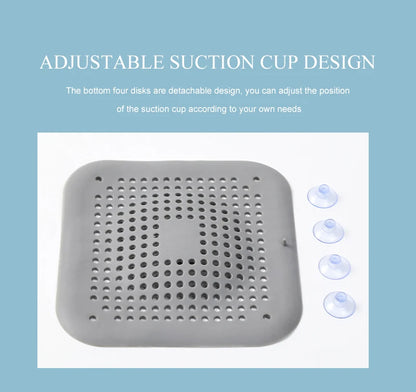 🌀 Silicone Shower Drain Hair Catcher – Anti-Clog Sink Stopper for Kitchen & Bathroom