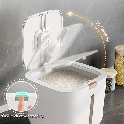 Insect-Proof Rice Storage Box  Moisture-Sealed Grain Dispenser