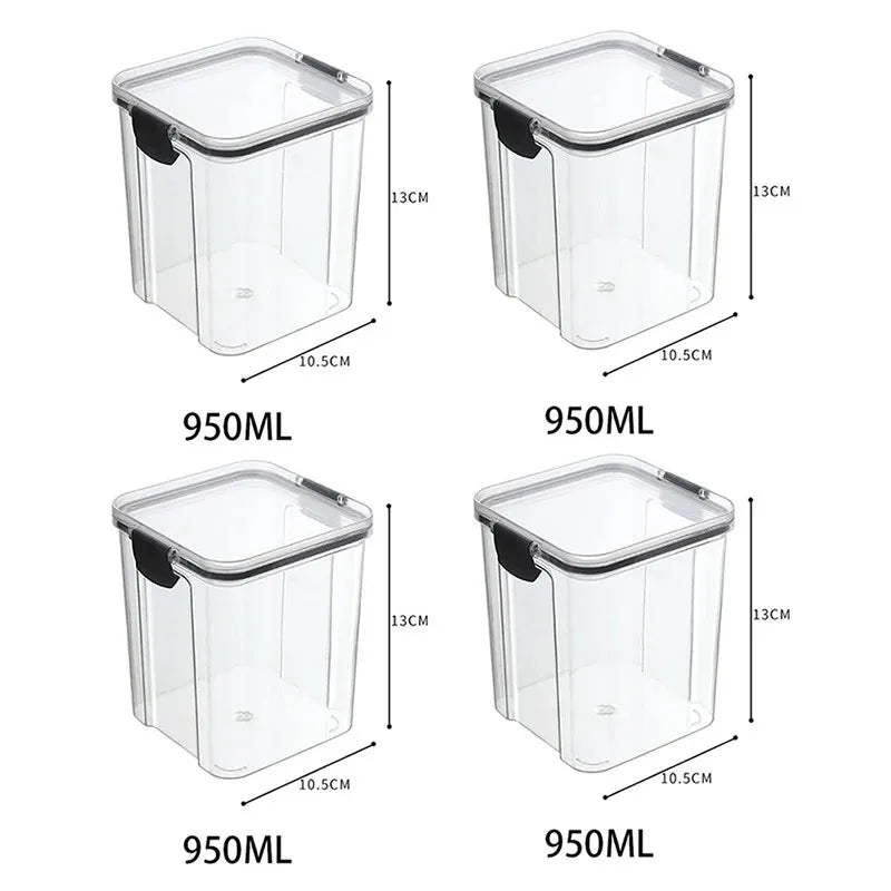 🍽️ Stackable Airtight Food Storage Containers | Clear Kitchen Pantry Boxes 🧂