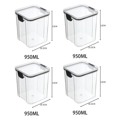 🍽️ Stackable Airtight Food Storage Containers | Clear Kitchen Pantry Boxes 🧂