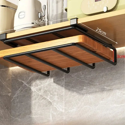 🧻 Kitchen Hanging Rack 🥄 Paper Towel + Pot Lid + Cutting Board Shelf 🧺