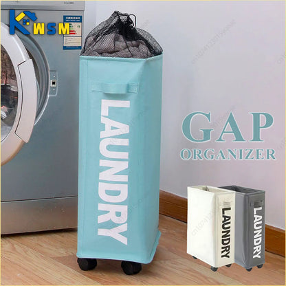 🧺 Foldable Laundry Basket with Wheels – Dirty Clothes & Storage Bin Set 🛞