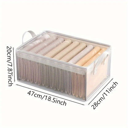 Transparent Drawer Organizer – Foldable Storage Box for Clothes & More