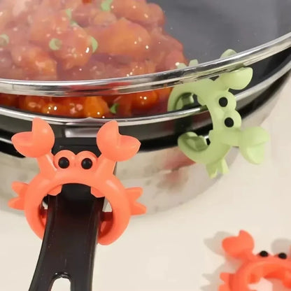 🍳 Silicone Spatula Rack – Multi-Function Crab Pot Clip Holder 🍳