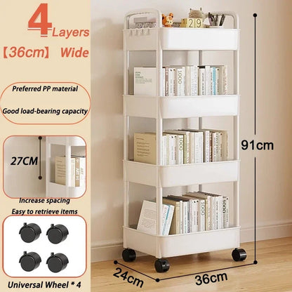 🛒 Kitchen Storage Trolley 🛁 Multi-Tier Utility Cart 🔄 Rolling Shelf Rack 📚
