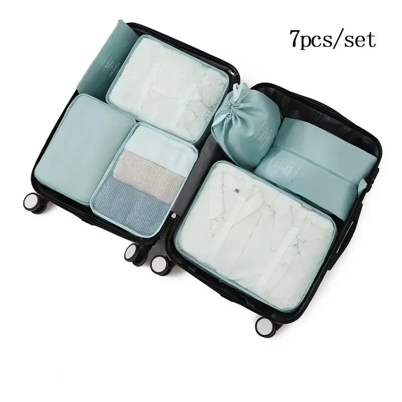 🧳 7-Piece Travel Packing Cube Set – Lightweight Luggage Organizer for Clothes & Accessories