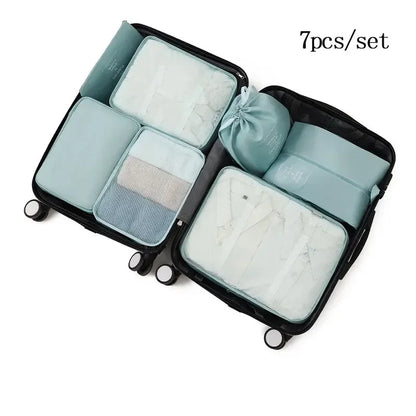 🧳 7-Piece Travel Packing Cube Set – Lightweight Luggage Organizer for Clothes & Accessories