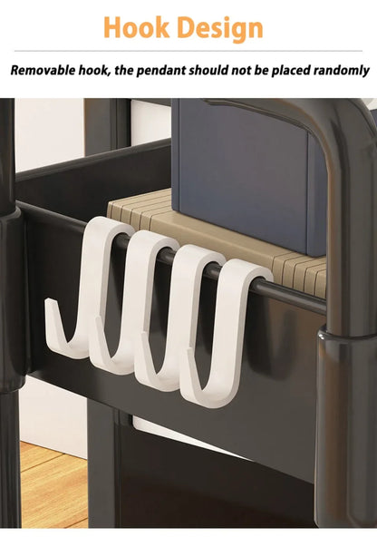🛒 Kitchen Storage Trolley 🛁 Multi-Tier Utility Cart 🔄 Rolling Shelf Rack 📚
