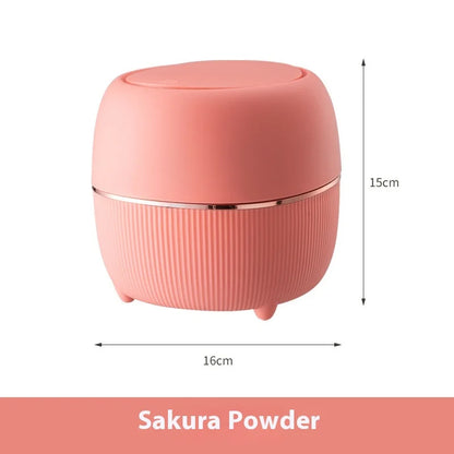 🗑️ Mini Desktop Trash Can – Pop-Up Lid Storage Bin for Coffee Tables & Office Desks ✨