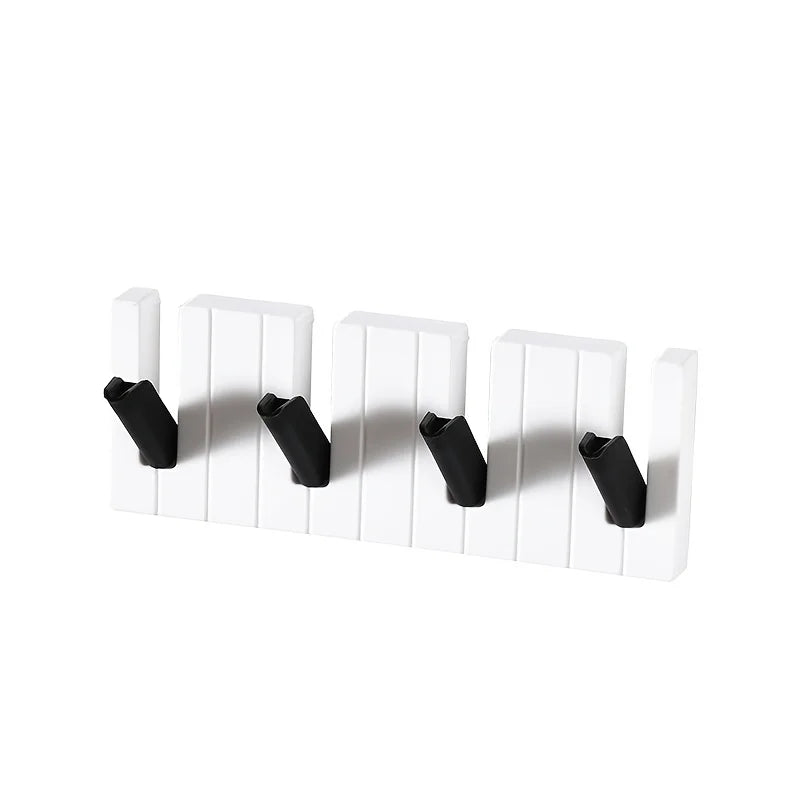 🎹 Foldable Piano-Style Wall Hooks – No-Drill 4-Frame Organizer for Entryway, Kitchen & Bathroom 🧢