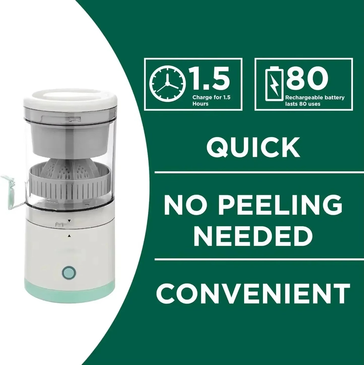 USB Rechargeable Citrus Juicer – Portable & Automatic Fruit Squeezer