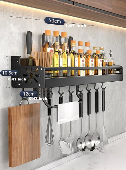 Kitchen Knife & Spice Rack Organizer – Utensil Holder