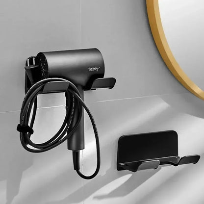 💈 Wall Mounted Hair Dryer Holder – Punch-Free Organizer 💈