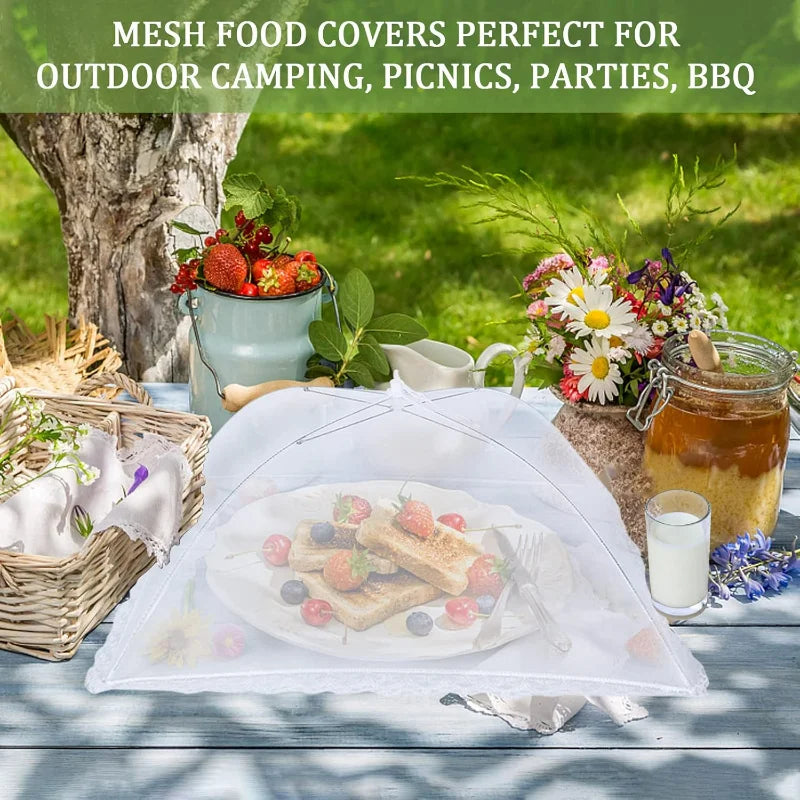 🦟 Foldable Mesh Food Cover – Washable Insect-Proof Dish Protector for Indoor & Outdoor Use 🍽️