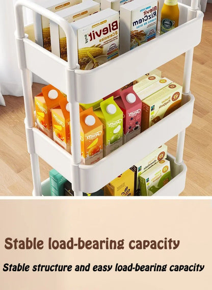 🛒 Kitchen Storage Trolley 🛁 Multi-Tier Utility Cart 🔄 Rolling Shelf Rack 📚