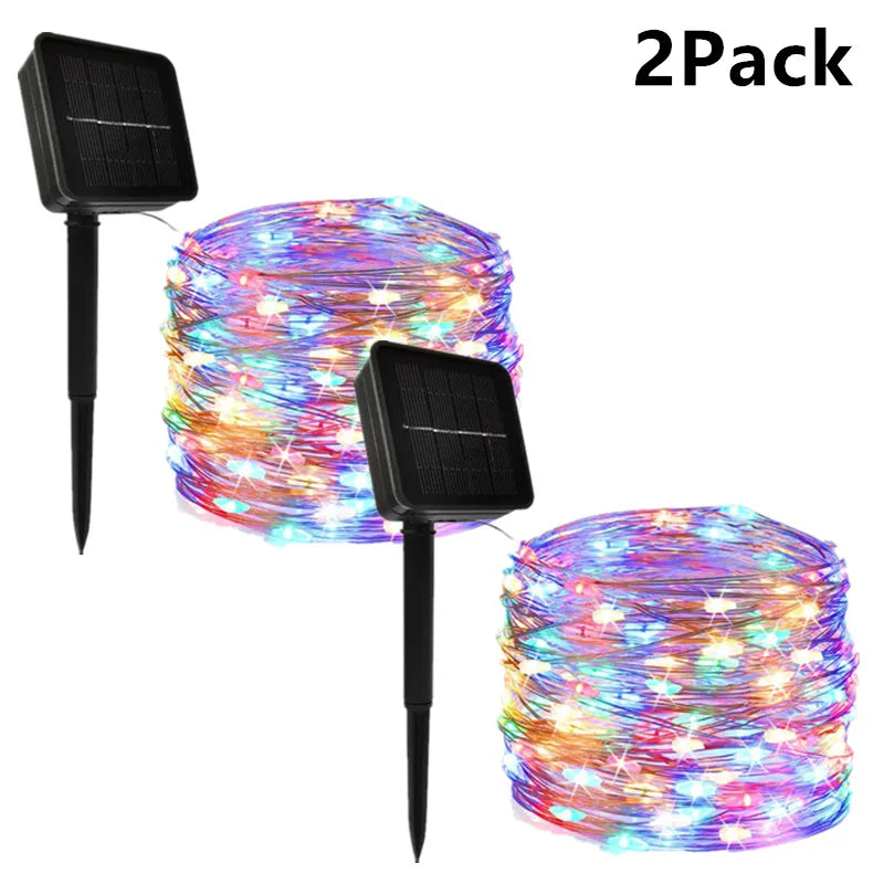 ✨ Solar LED Fairy String Lights – Outdoor Waterproof Garland for Garden & Party ✨