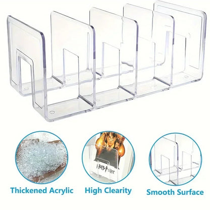 4PCS Closet Dividers – Clear Plastic Shelf Organizers for Wardrobe