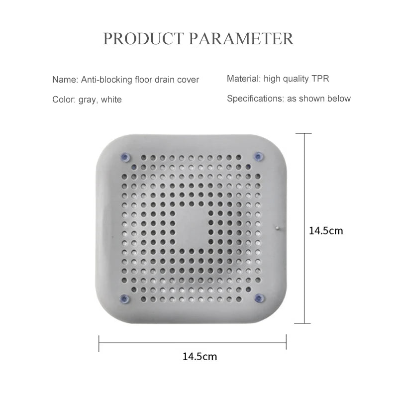 🌀 Silicone Shower Drain Hair Catcher – Anti-Clog Sink Stopper for Kitchen & Bathroom
