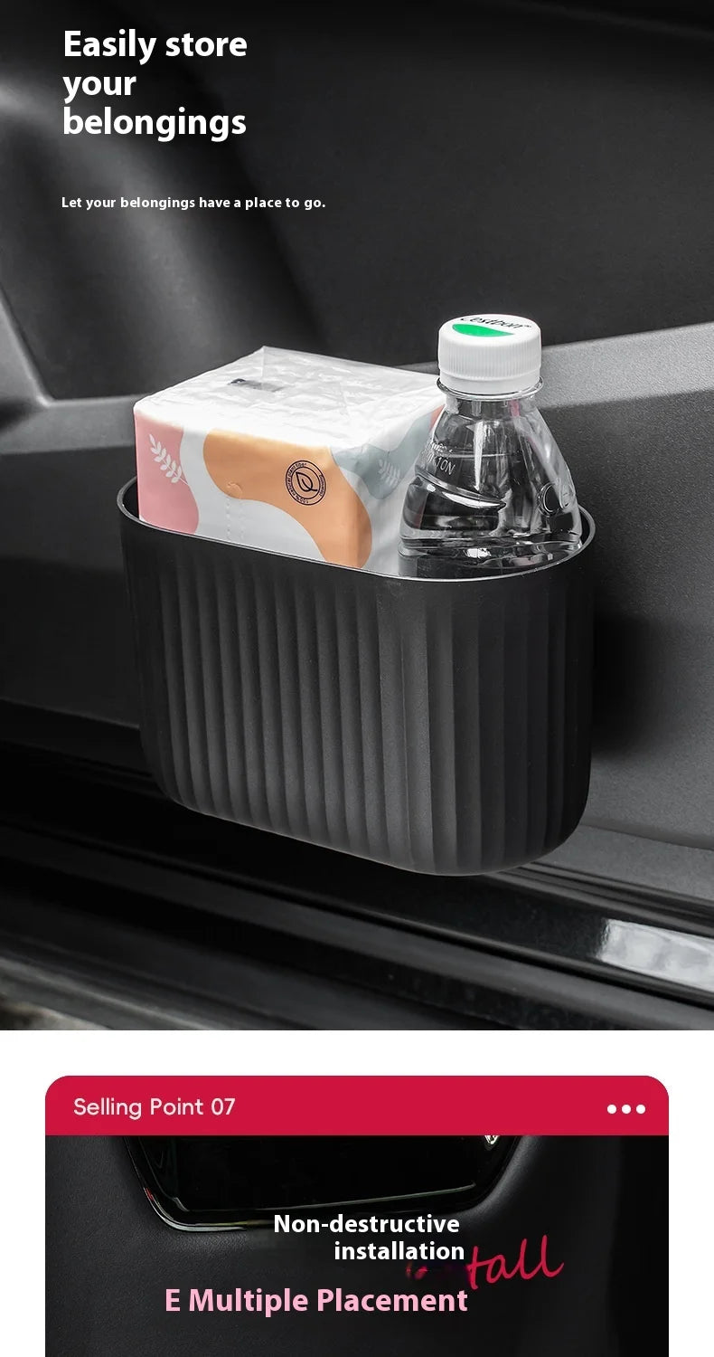 Pop-Up Car Trash Can – Door-Mounted & Desktop Use, Large Capacity Waste Bin