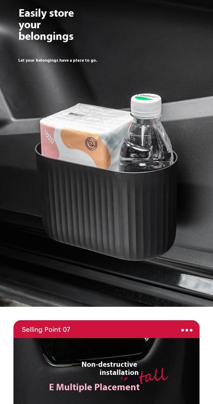 Pop-Up Car Trash Can – Door-Mounted & Desktop Use, Large Capacity Waste Bin
