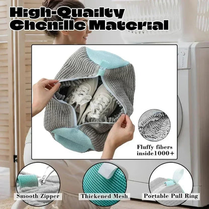🧼 Sneaker & Slipper Washing Net Bag – Laundry Mesh Shoe Protector 👟