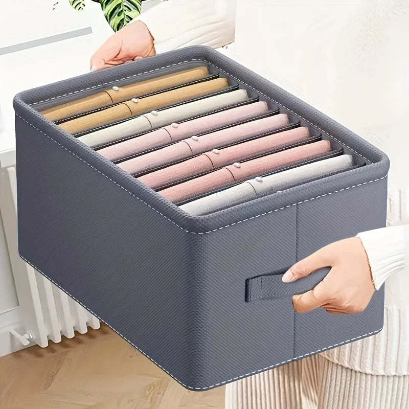 Foldable 6/7/9 Grid Clothes Organizer Box – Keep Your Closet Neat & Tidy!