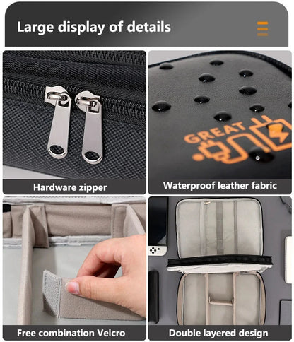 💼 Digital Cable Storage Bag – USB Cord, Charger & Power Bank Organizer Travel Case