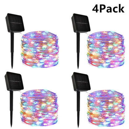 ✨ Solar LED Fairy String Lights – Outdoor Waterproof Garland for Garden & Party ✨