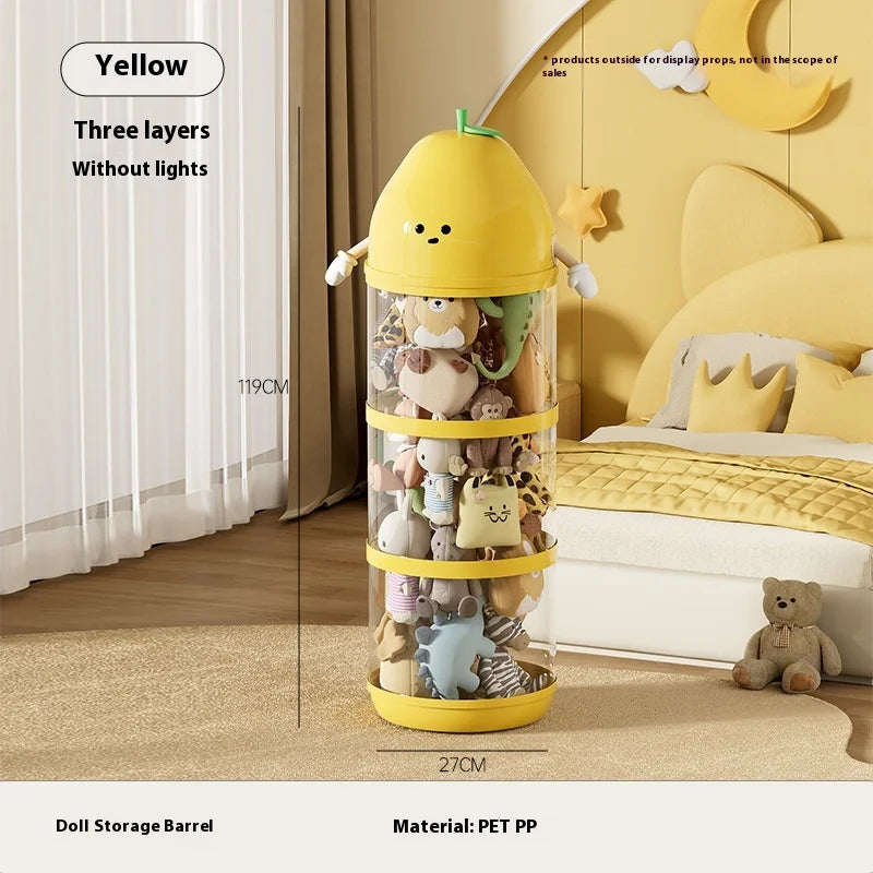 Large Capacity Transparent Toy Storage Bucket for Kids