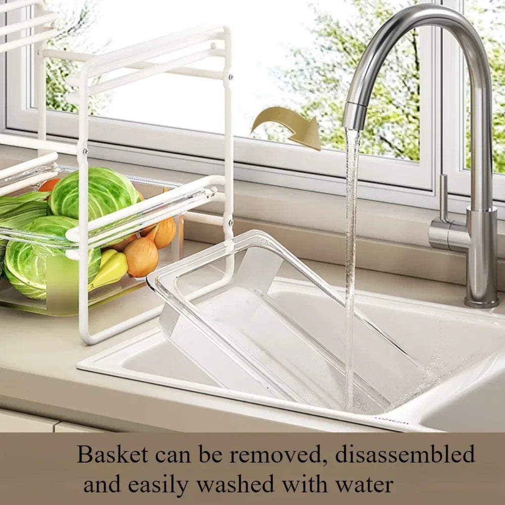🍅 Kitchen Storage Rack – Multi-Tier Pull-Out Organizer for Veggies & More 🧅