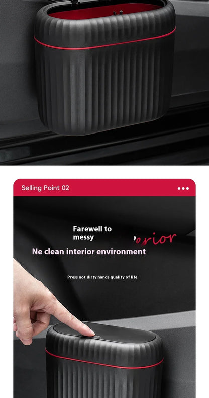 Pop-Up Car Trash Can – Door-Mounted & Desktop Use, Large Capacity Waste Bin