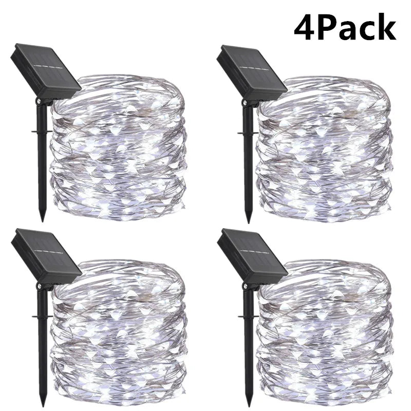 ✨ Solar LED Fairy String Lights – Outdoor Waterproof Garland for Garden & Party ✨