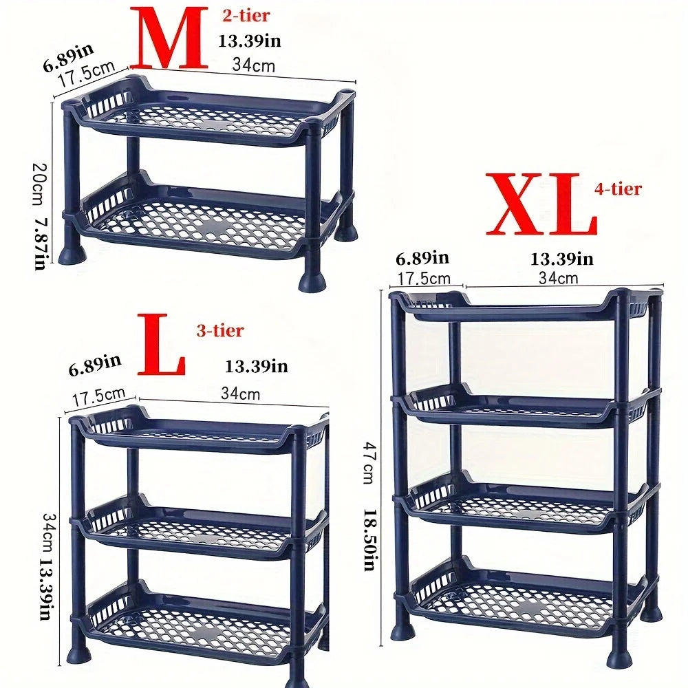 🧼 Plastic Bathroom Countertop Shelf – Multi-Layer Vanity Organizer 🧴