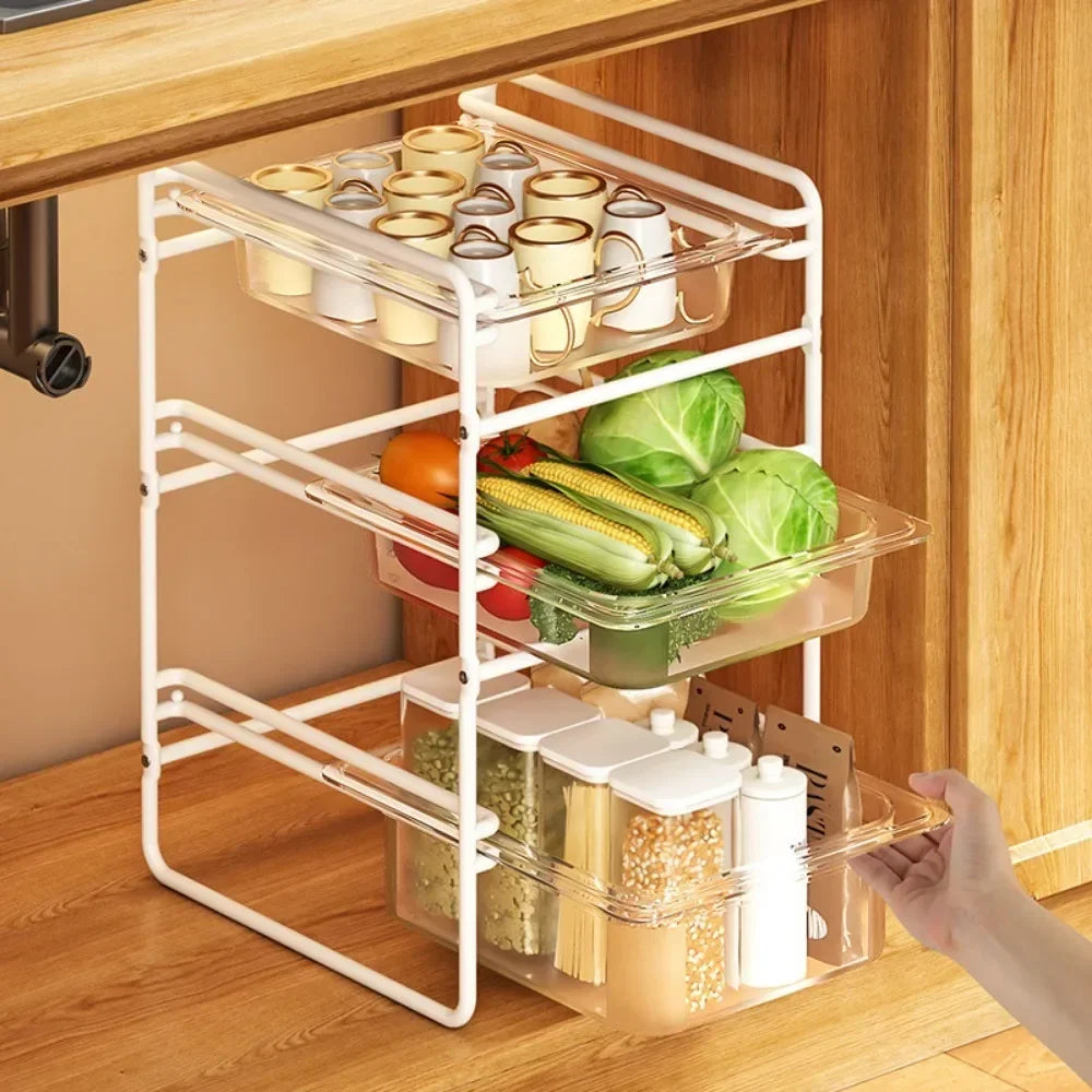 🍅 Kitchen Storage Rack – Multi-Tier Pull-Out Organizer for Veggies & More 🧅
