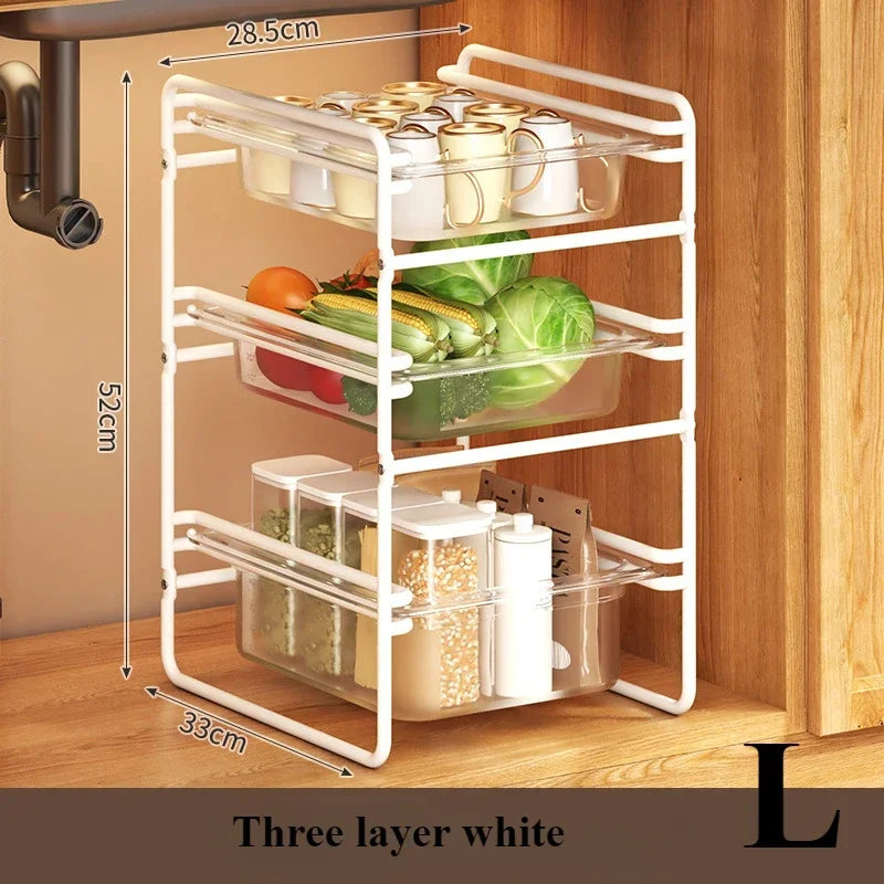 🍅 Kitchen Storage Rack – Multi-Tier Pull-Out Organizer for Veggies & More 🧅