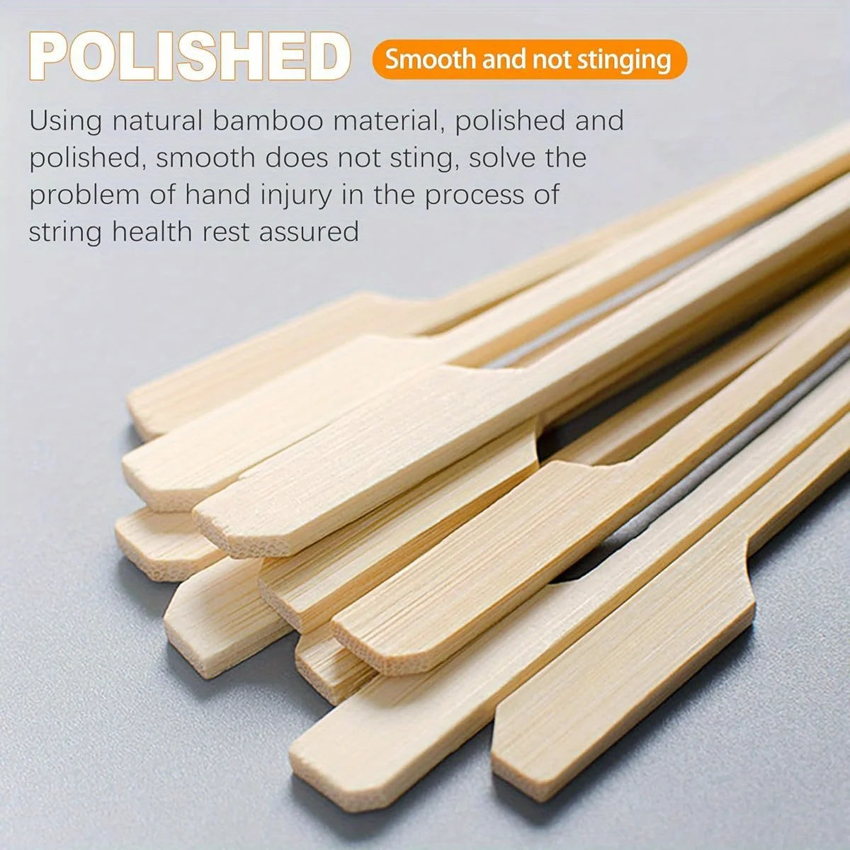 🍢 Bamboo Skewers – 100Pcs 15CM BBQ Sticks for Party & Camping 🍢