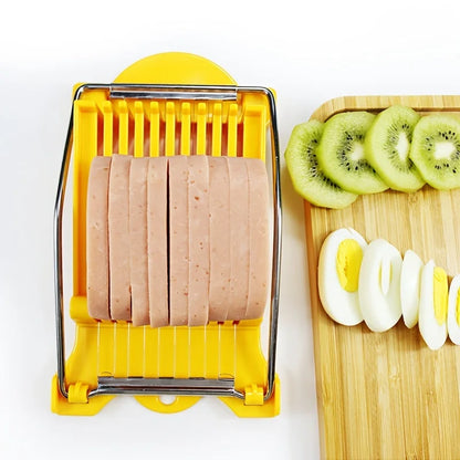 🔪 Multifunctional Stainless Steel Food Slicer – 10-Wire Cutter for Eggs, Cheese, Ham & More 🧀