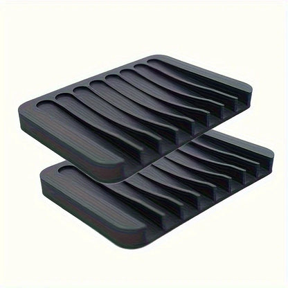 🧽 Silicone Soap Dish (1/2PCS) – Self-Draining, Anti-Slip, Modern Soap Saver for Bathroom & Kitchen