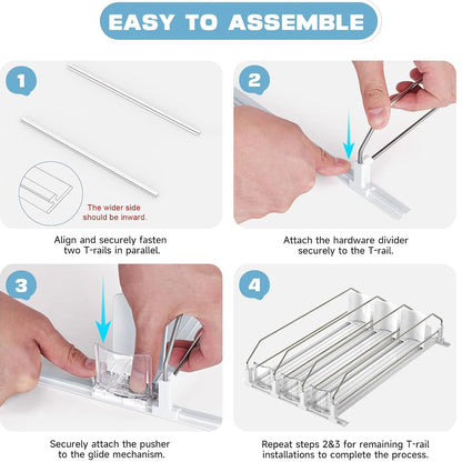 Self-Sliding Can Dispenser – Adjustable Fridge Drink Organizer