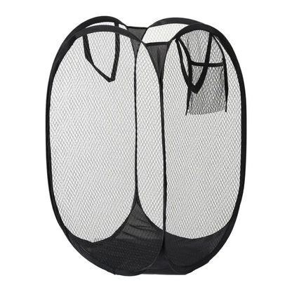 🧦 Foldable Mesh Laundry Basket – Pop-Up Dirty Clothes Hamper with Handles for Bathroom & Bedroom