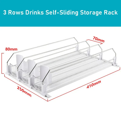 Self-Sliding Can Dispenser – Adjustable Fridge Drink Organizer