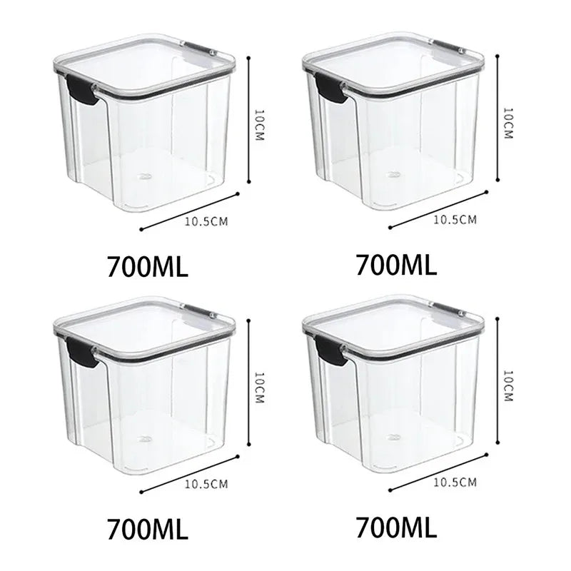 🍽️ Stackable Airtight Food Storage Containers | Clear Kitchen Pantry Boxes 🧂