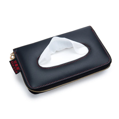 🧻 Car Sun Visor Tissue Holder – Premium PU Leather Organizer